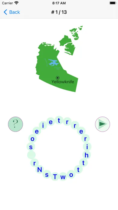 Tangkapan layar Canada Provinces Geo Quiz