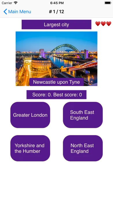 Capturas de tela do Regions of the United Kingdom