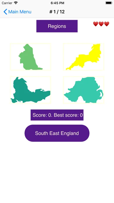 Capturas de tela do Regions of the United Kingdom