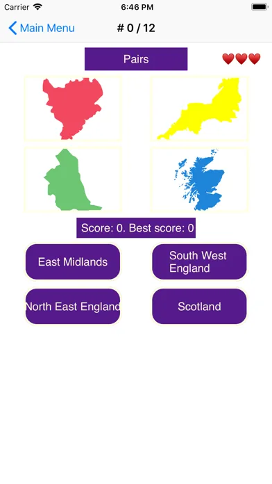 Capturas de tela do Regions of the United Kingdom