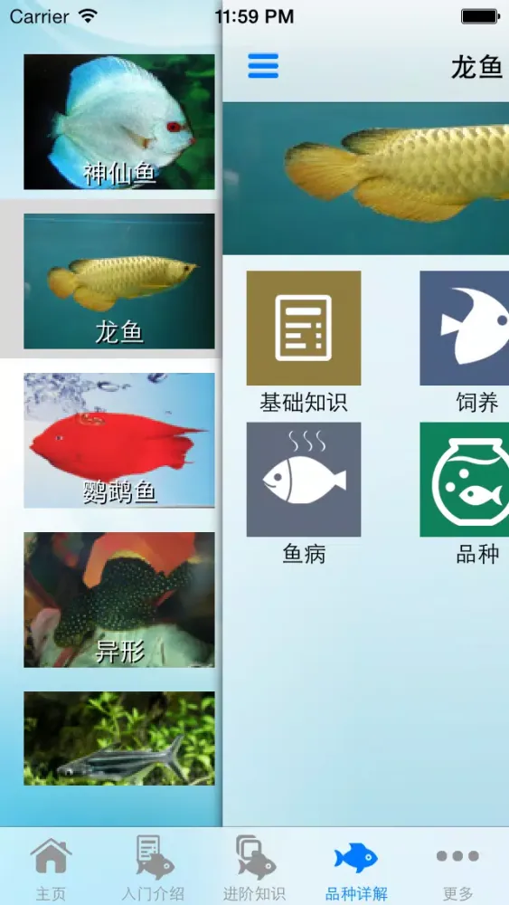 ภาพหน้าจอของ 观赏鱼大全
