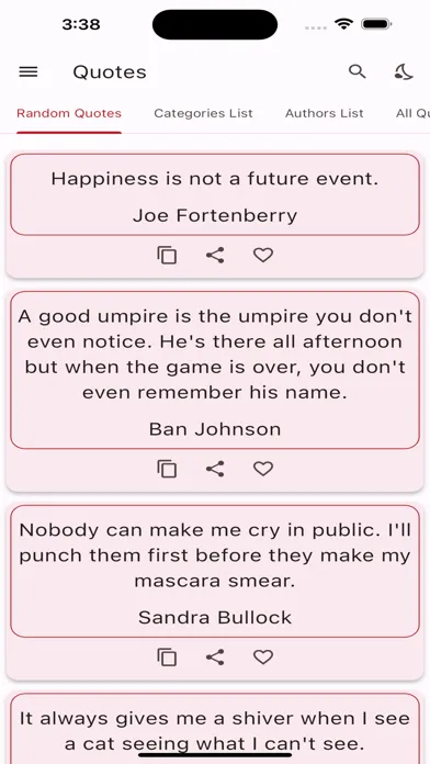 Quotes Offline Collection スクリーンショット