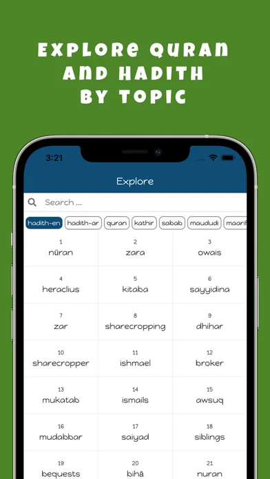 Captures d'écran de Qurani: Quran, Hadith & Tafsir