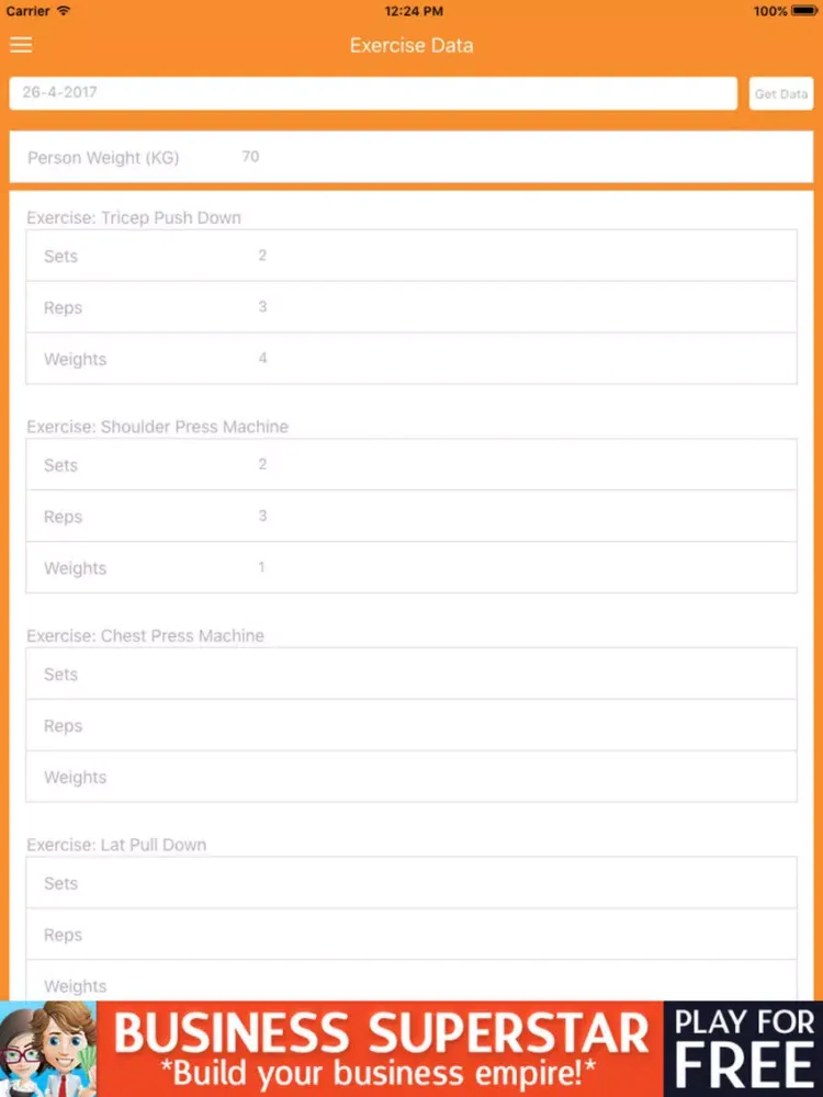Zrzuty ekranu MGP - My Gym Progress iPad 