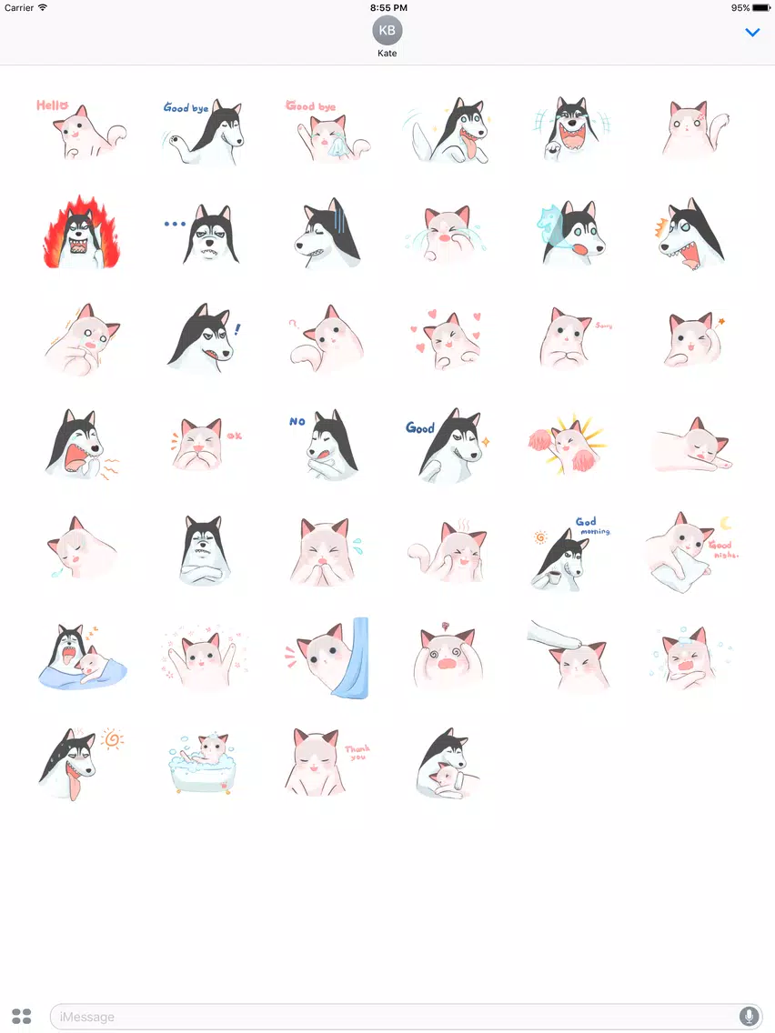 Beauty Dog & Beast Cat. Stickers by Design73 iPad 應用截圖