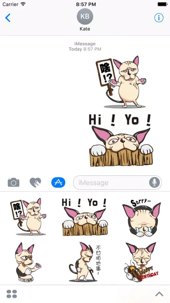 Tiger the Sphynx Cat. Stickers by Design73 Ekran Görüntüleri