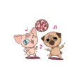 Lily Pug and Loki Sphynx. Stickers by Design73 Lily Pug and Loki Sphynx. Stickers by Design73