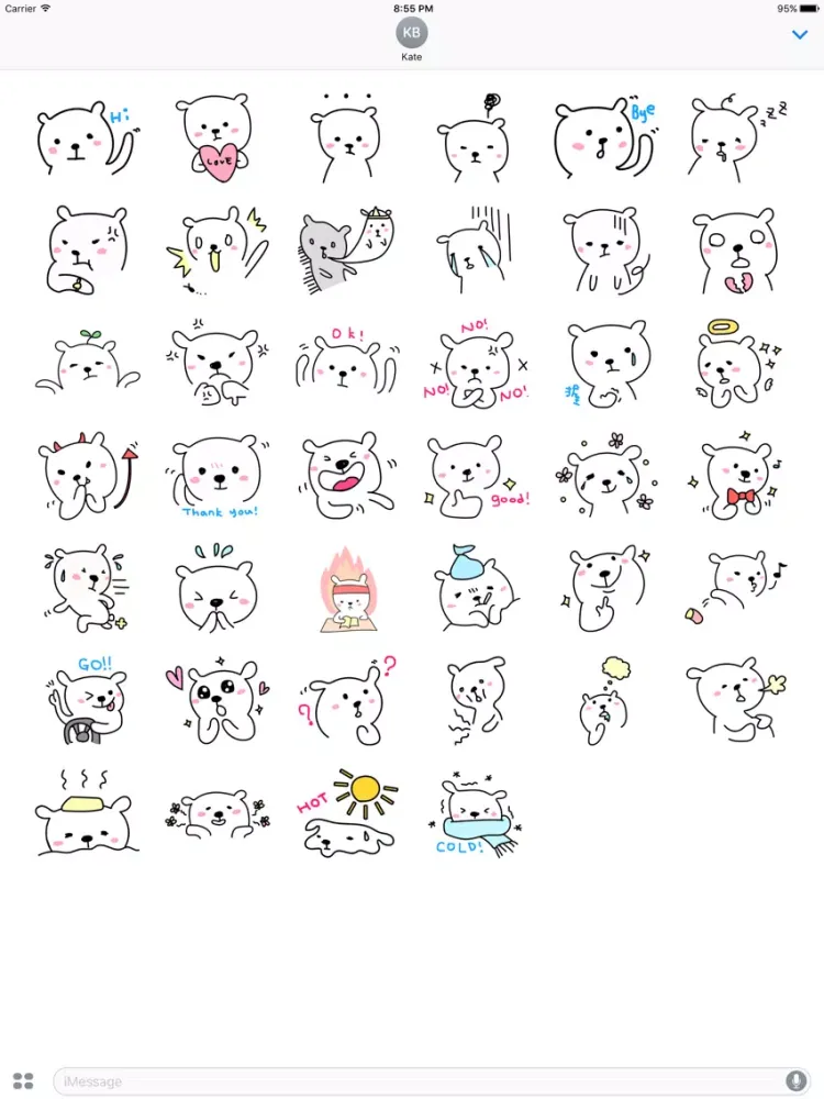 Скриншоты BearMoji. Stickers by Design111 iPad 