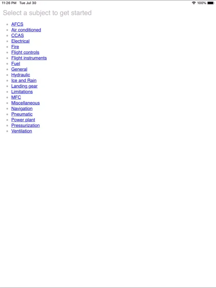 AT75 Quiz iPad स्क्रीनशॉट