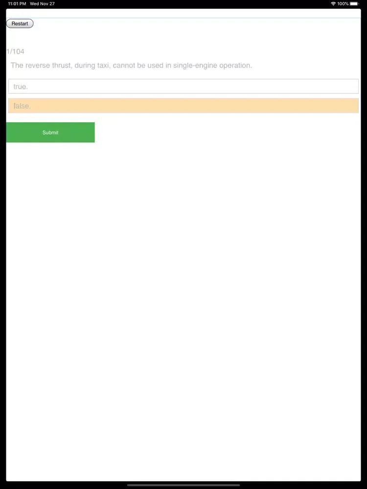 AT76 Quiz iPad  سکرین شاٹس