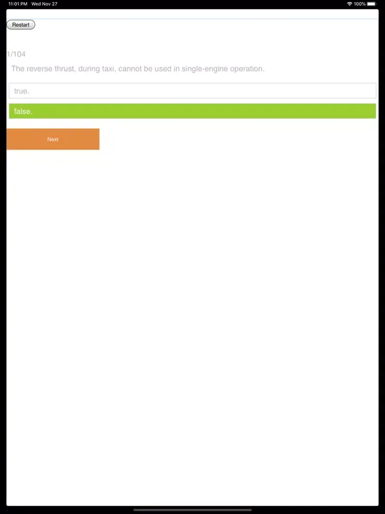 AT76 Quiz iPad  سکرین شاٹس