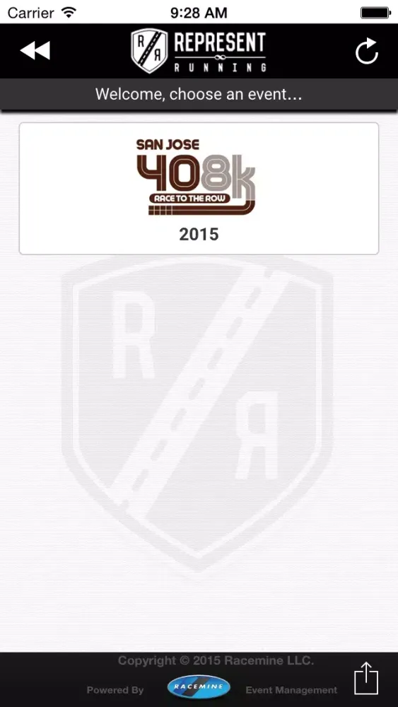 Zrzuty ekranu Represent Running Events