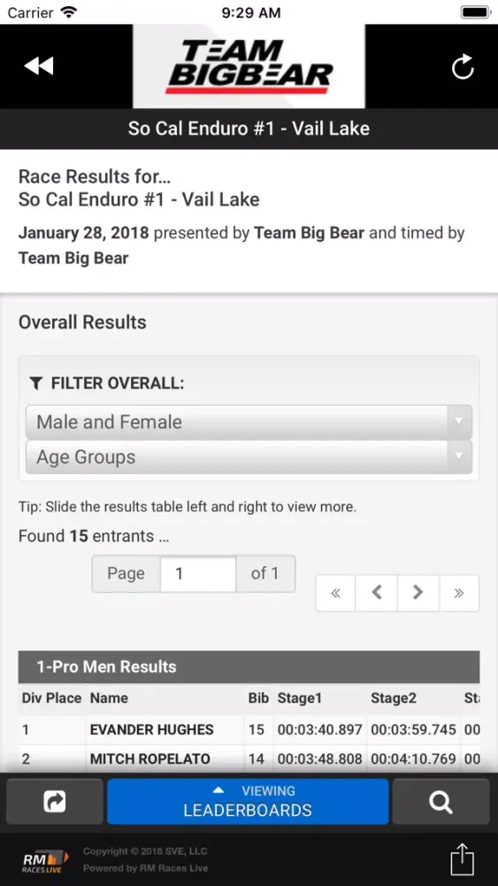 Ảnh chụp màn hình của Team Big Bear