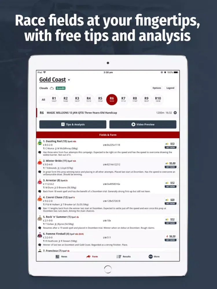 Скриншоты Racenet – Horse Racing Form iPad 
