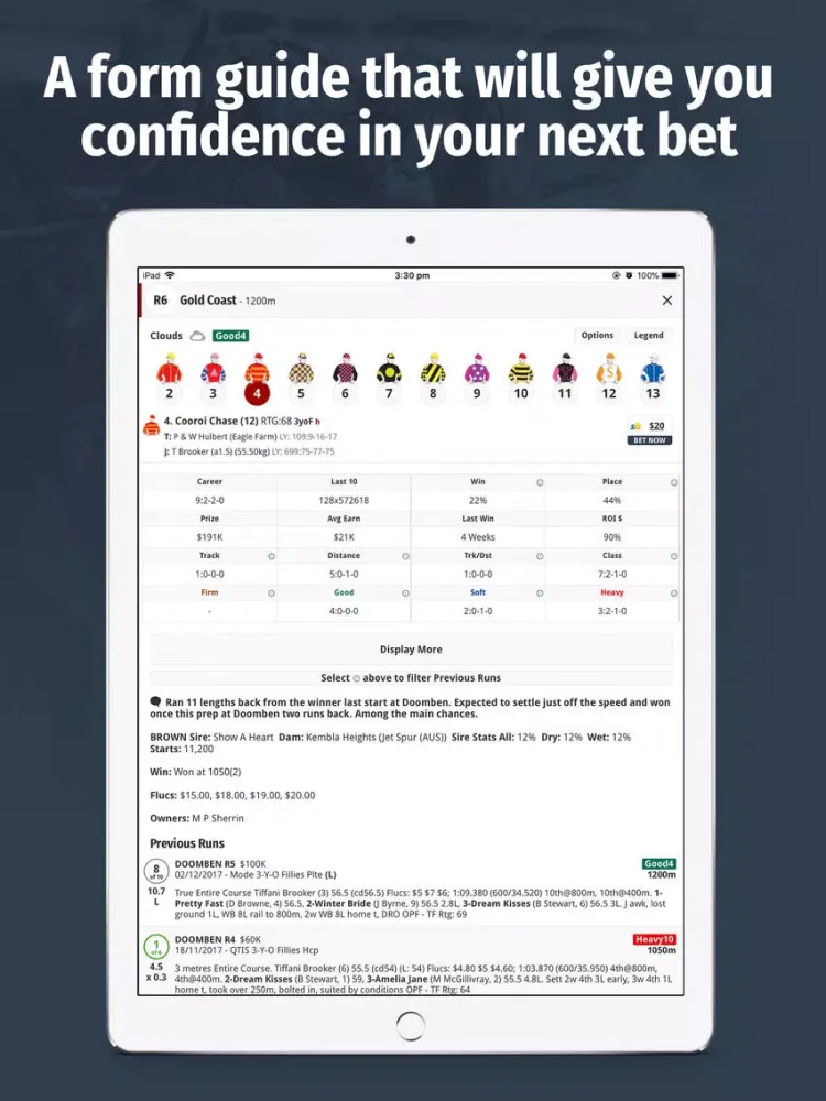 Скриншоты Racenet – Horse Racing Form iPad 