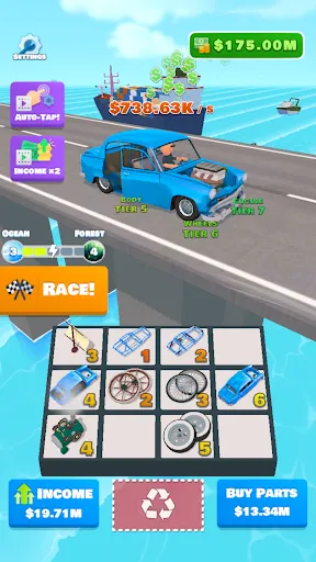 تصاویر Idle Racer — Tap, Merge & Race