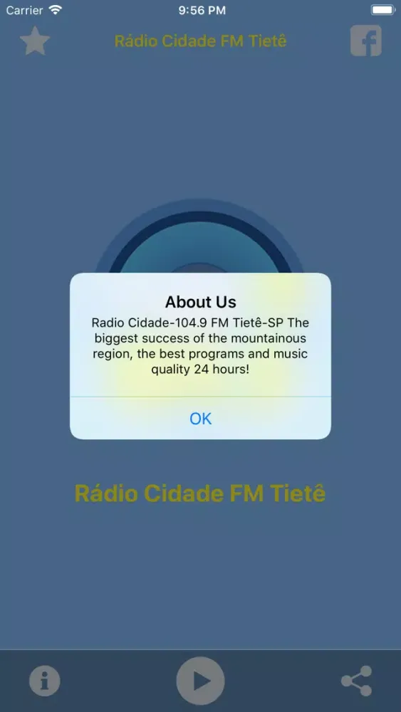 Rádio Cidade FM Tietê應用截圖