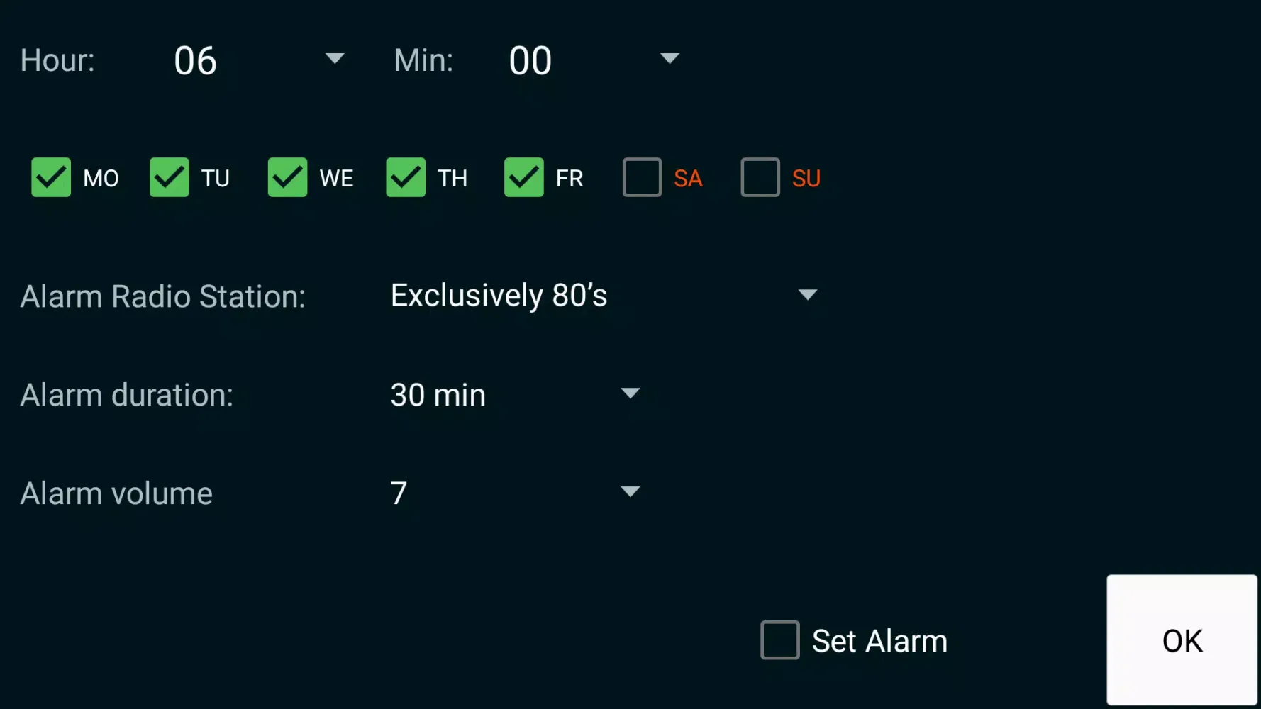 Radio Clock Lite: Big & Simple应用截图