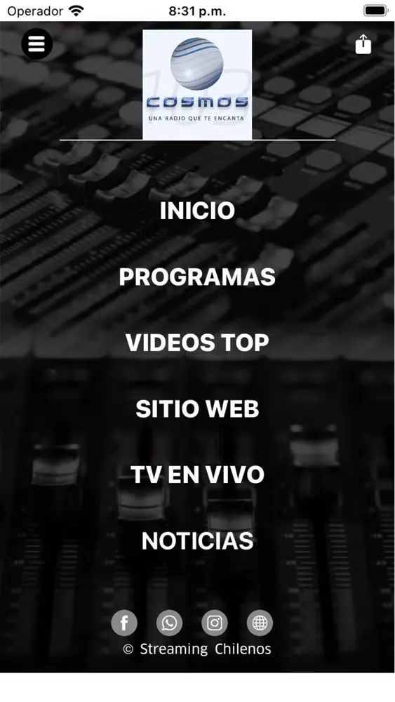 Captures d'écran de Radio Cosmos 103.7