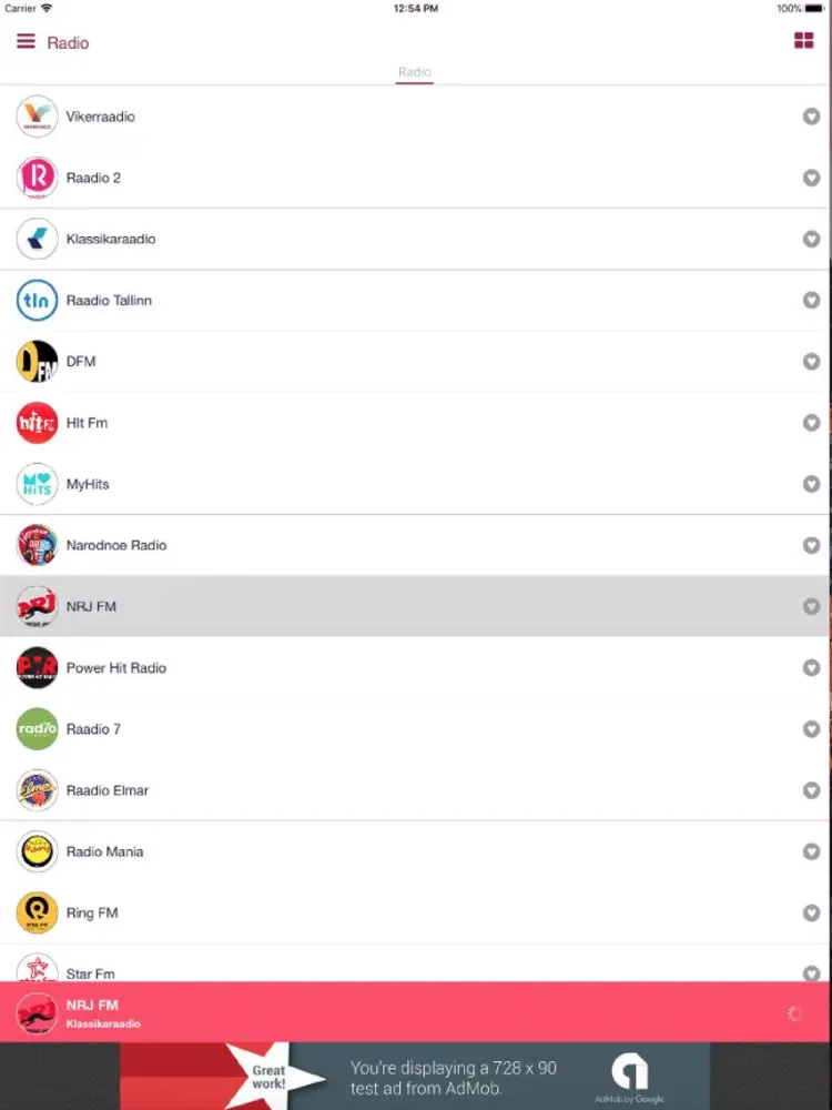 Radio Estonia iPad  स्क्रीनशॉट