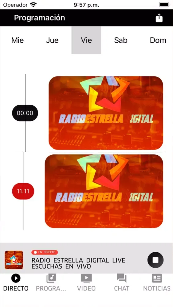 ภาพหน้าจอของ Radio Estrella Digital