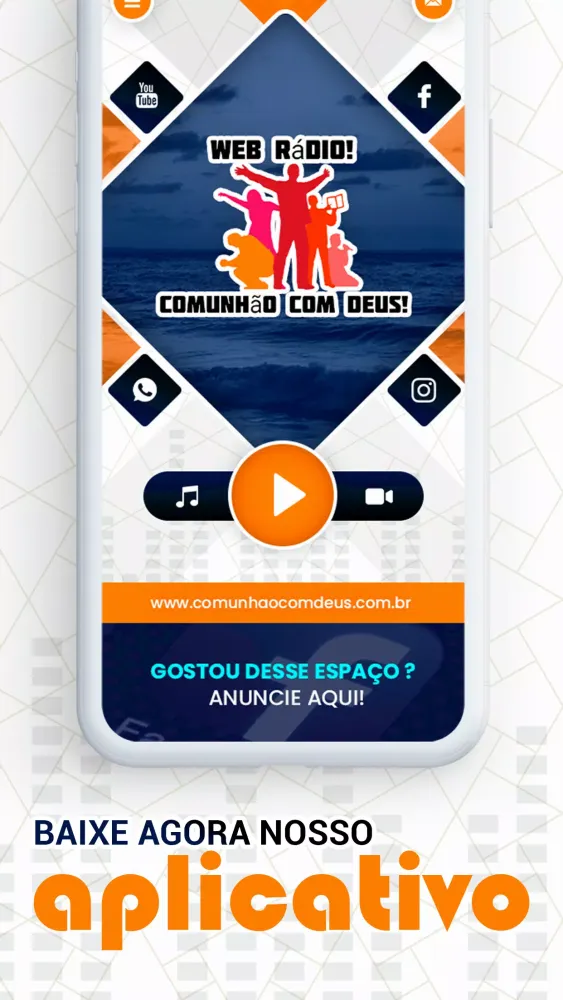Capturas de tela do Rádio IARF (Igreja Apostólica)