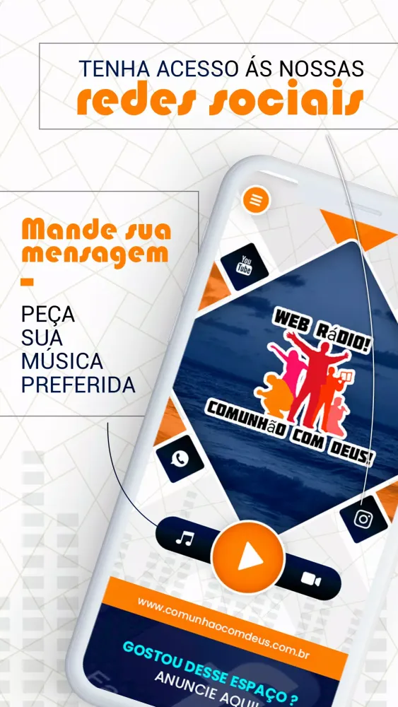 Capturas de tela do Rádio IARF (Igreja Apostólica)