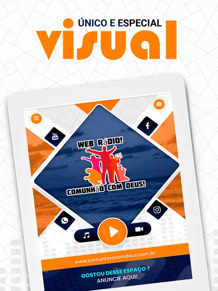Capturas de tela do Rádio IARF (Igreja Apostólica)