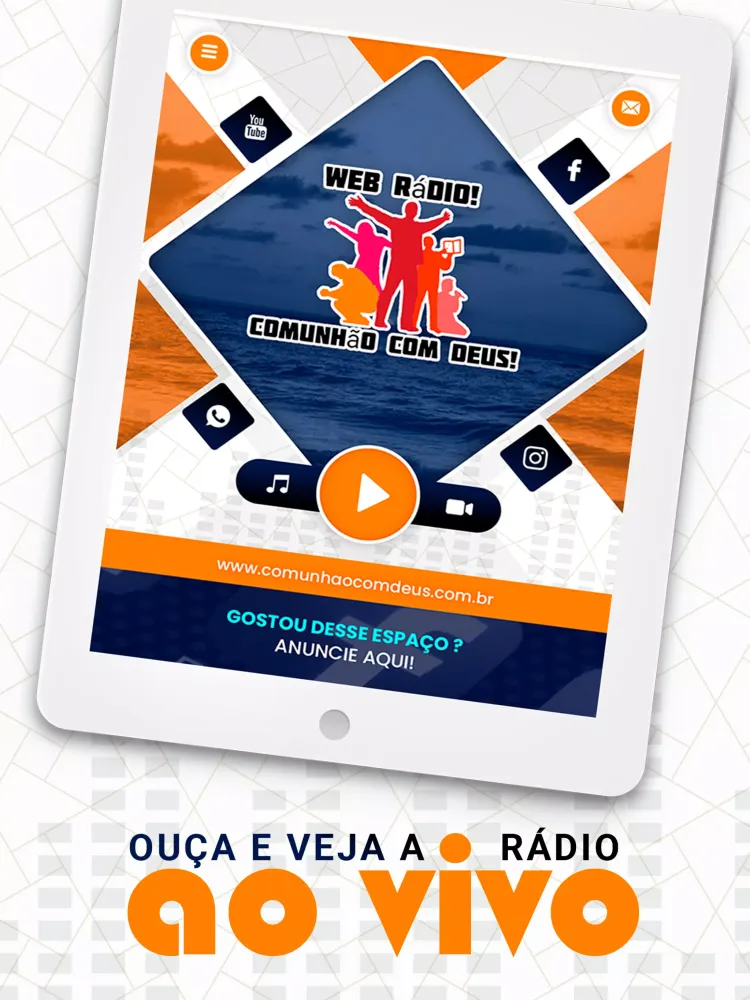 Capturas de tela do Rádio IARF (Igreja Apostólica)