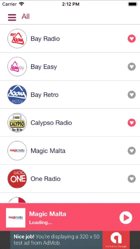 Capturas de tela do Radio Malta (Malta radios)
