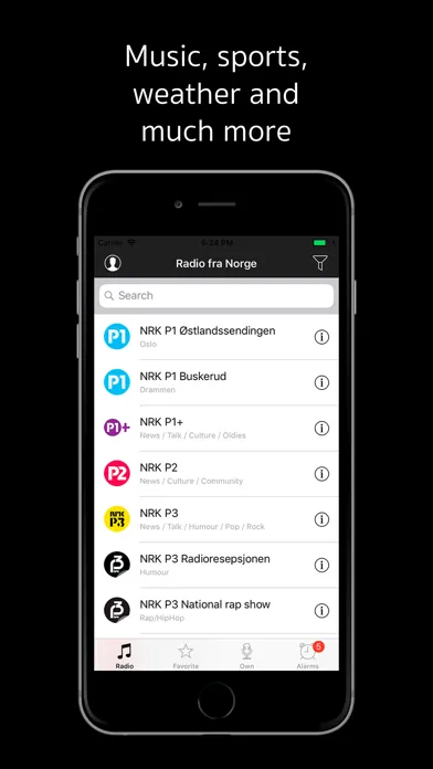 ภาพหน้าจอของ Radio fra Norge