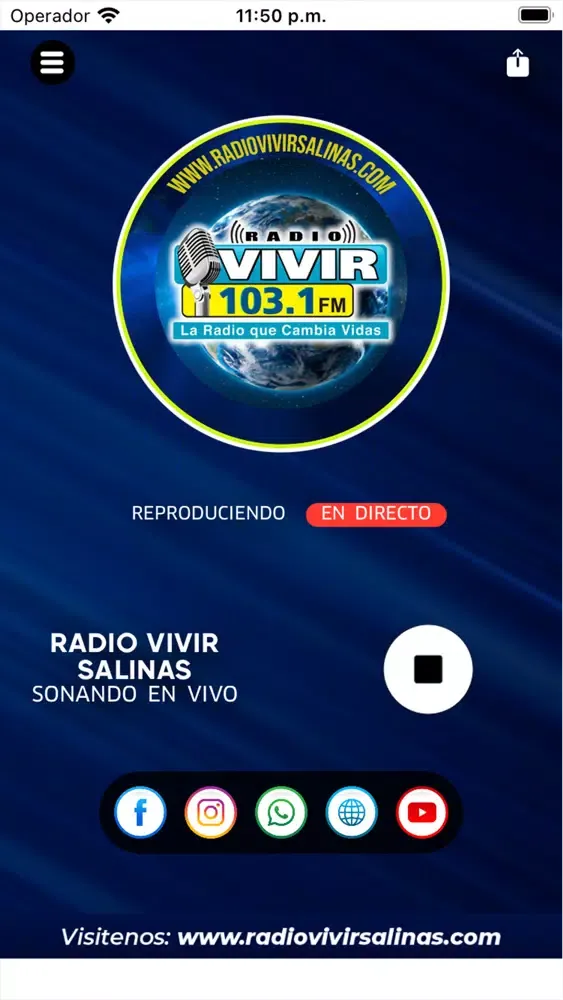 Zrzuty ekranu Radio Vivir Salinas