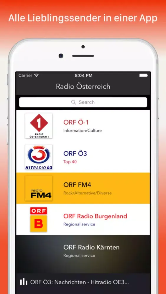 Capturas de pantalla de Radio Österreich - Alle Sender