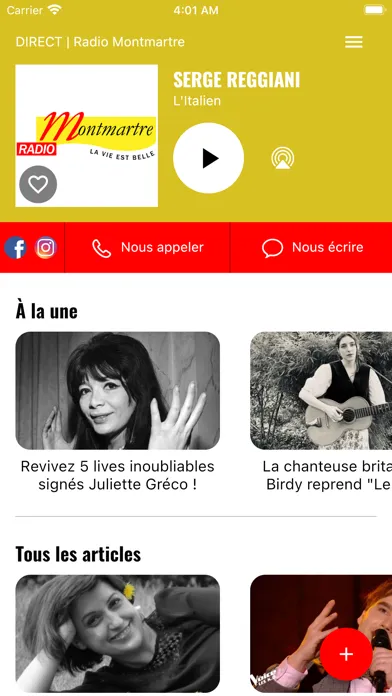 Ảnh chụp màn hình của Ecouter Radio Montmartre