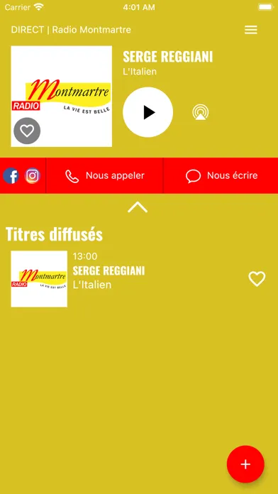 Ảnh chụp màn hình của Ecouter Radio Montmartre