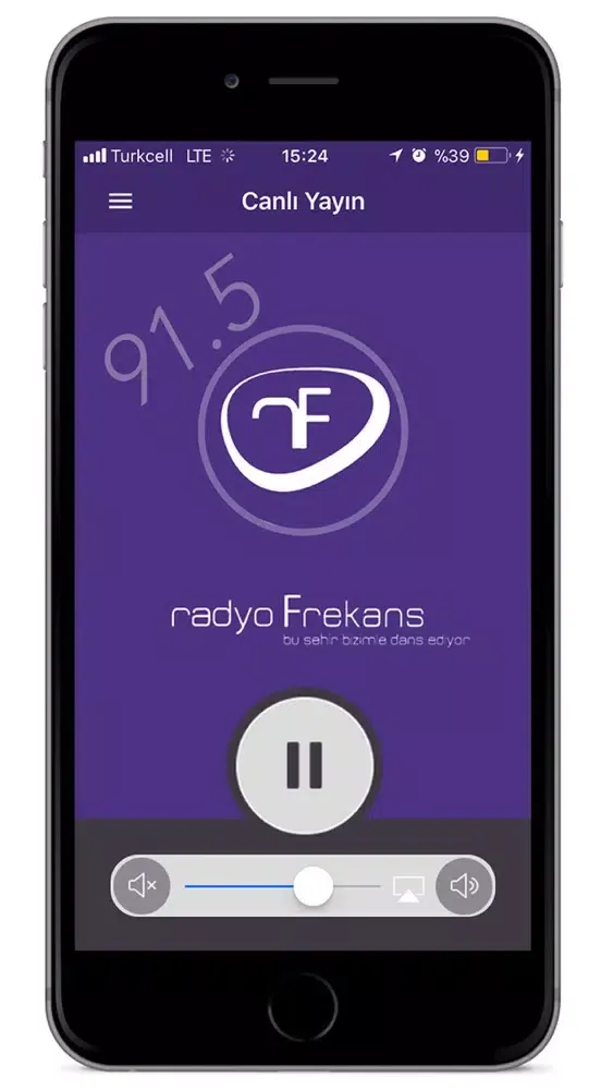 Tangkapan skrin Radyo Frekans