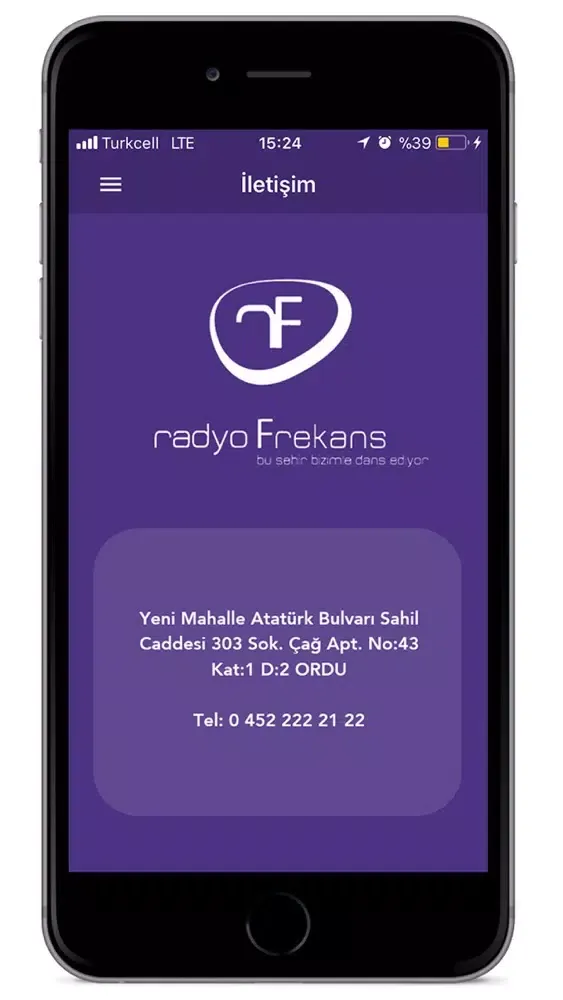 Tangkapan skrin Radyo Frekans