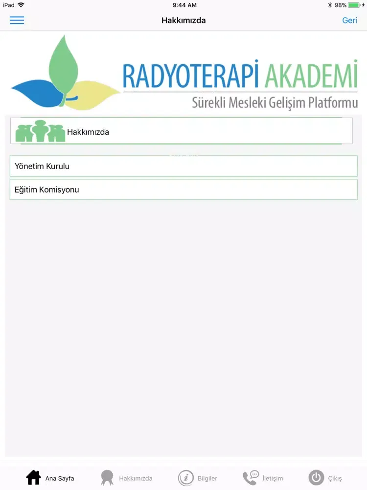 Radyoterapi Akademi iPad  스크린샷