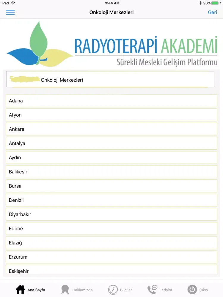 Radyoterapi Akademi iPad  스크린샷