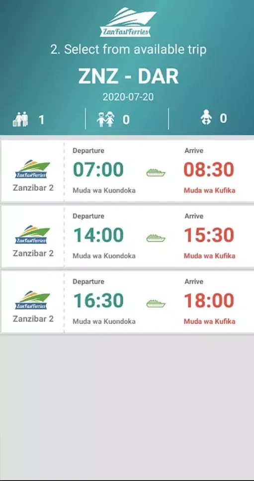 Zrzuty ekranu Zan Fast Ferries