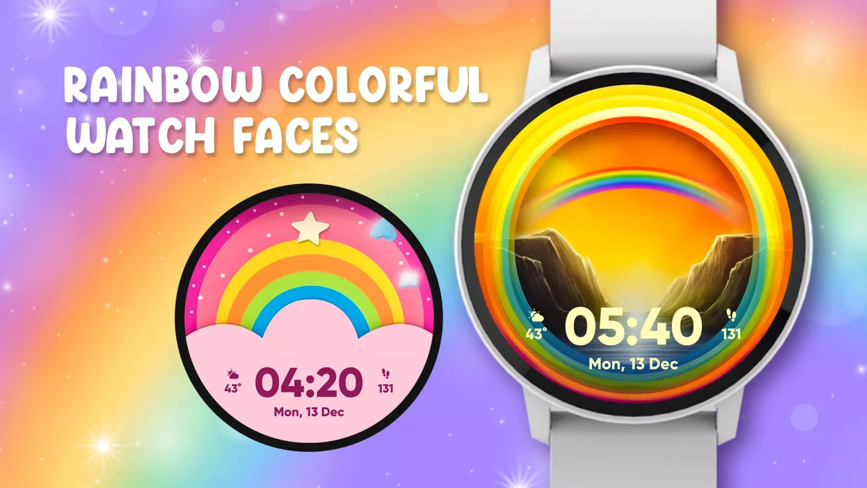 Rainbow Colorful Watch Faces Screenshots