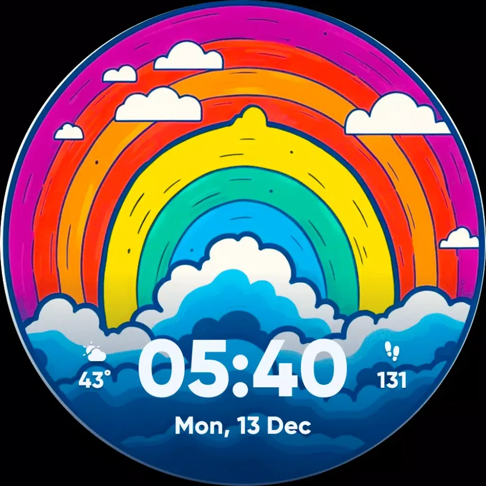 Rainbow Colorful Watch Faces Screenshots
