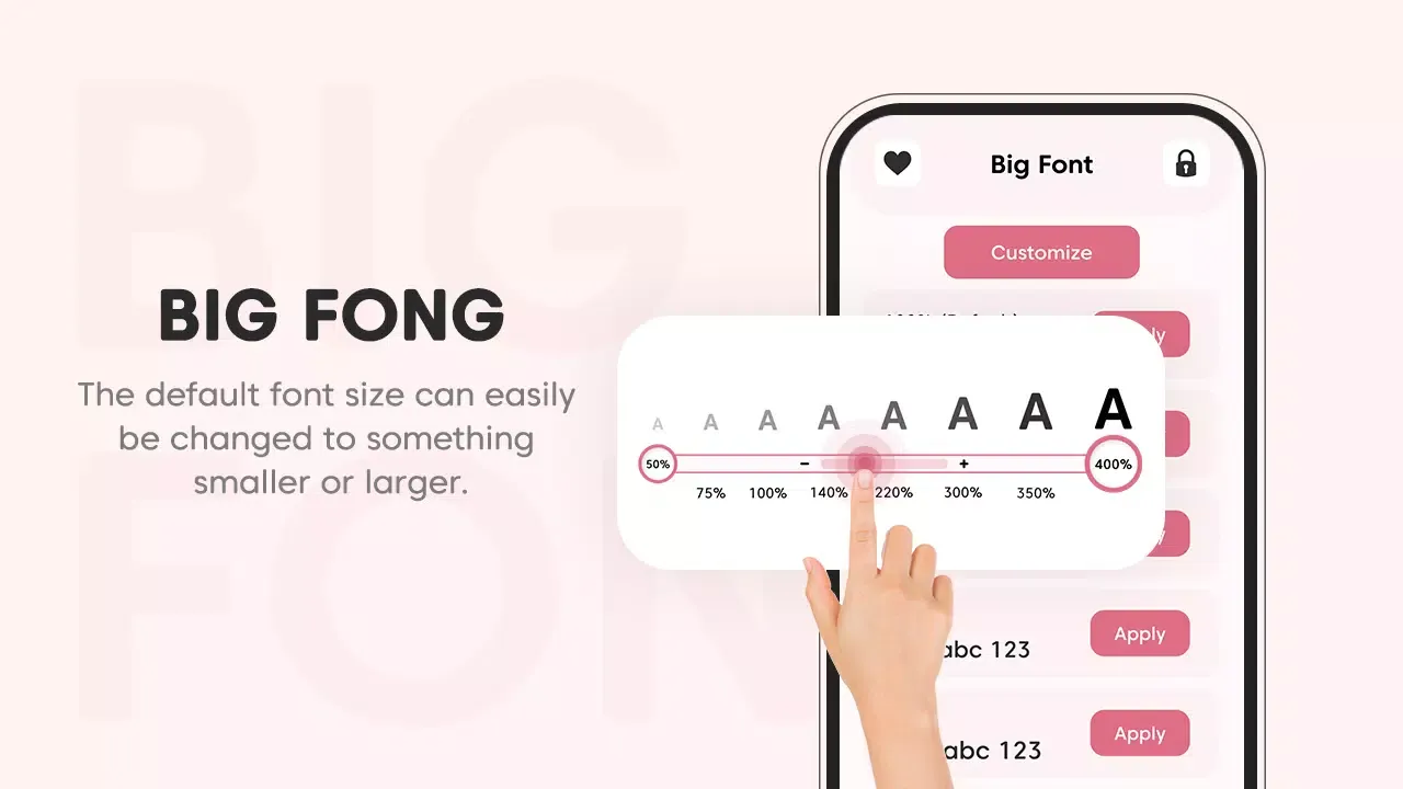 Capturas de pantalla de Big Font