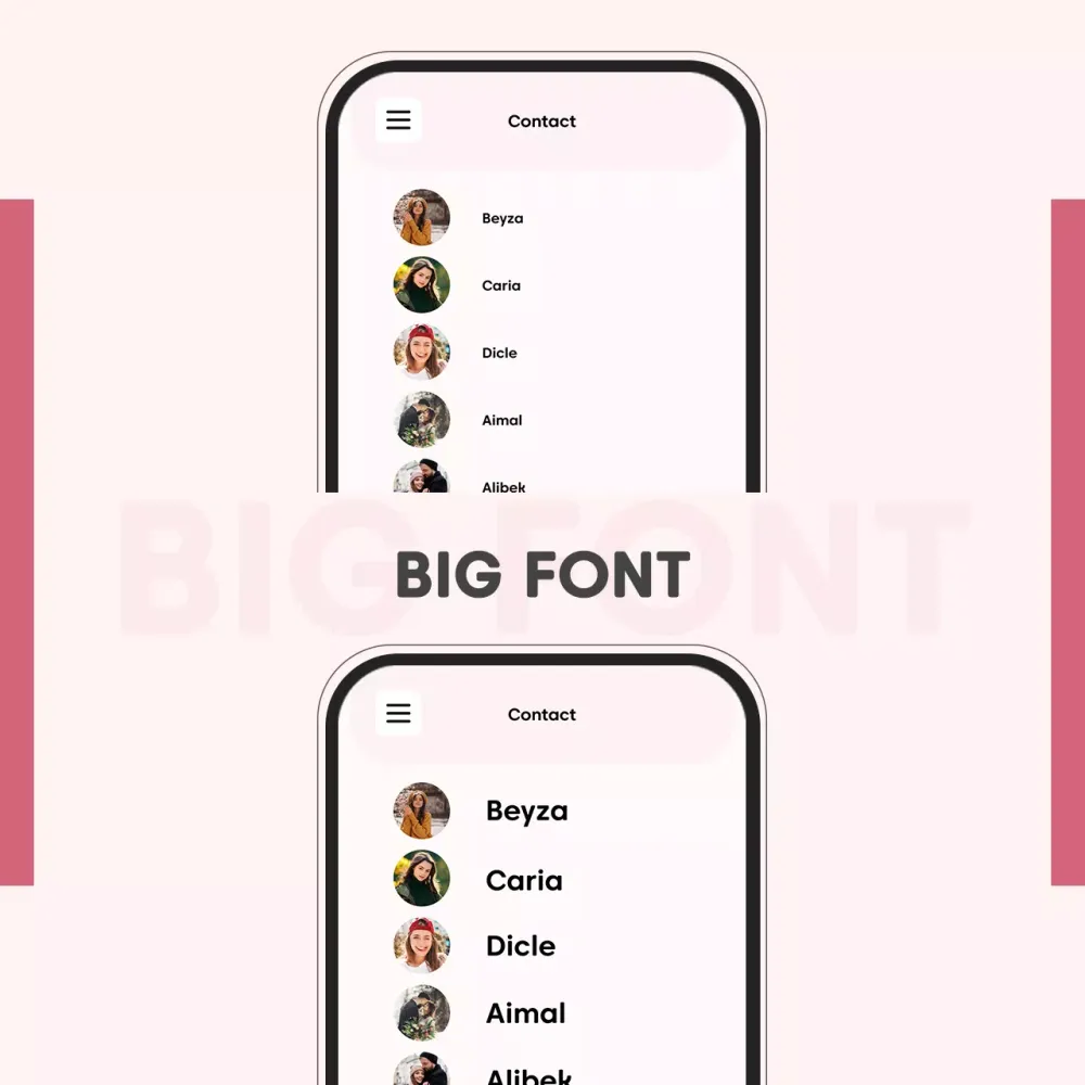 Capturas de pantalla de Big Font