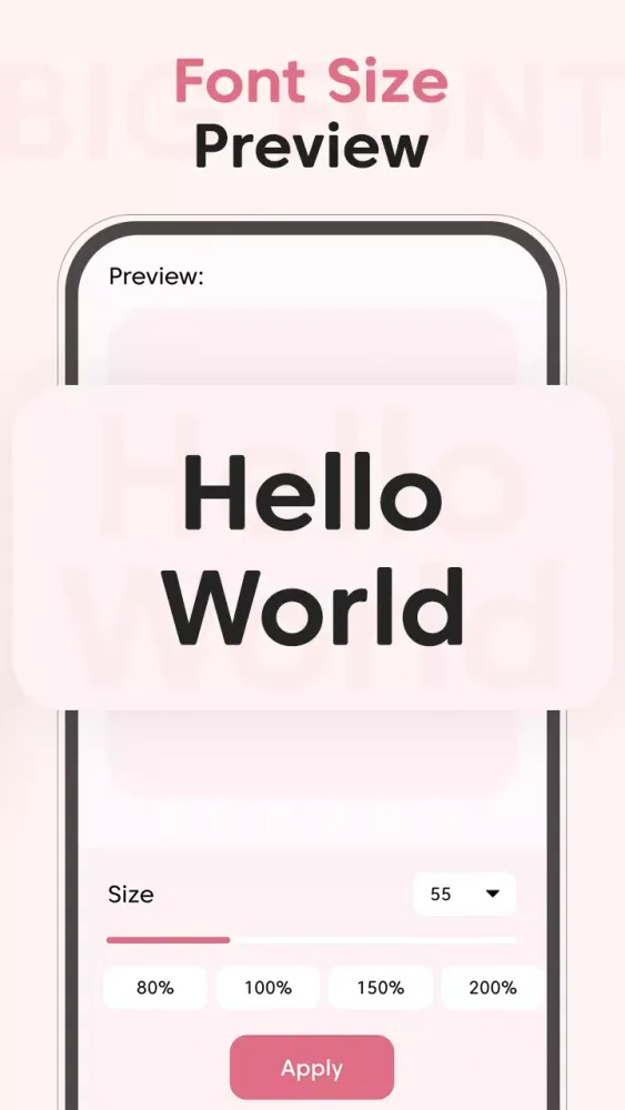 Capturas de pantalla de Big Font