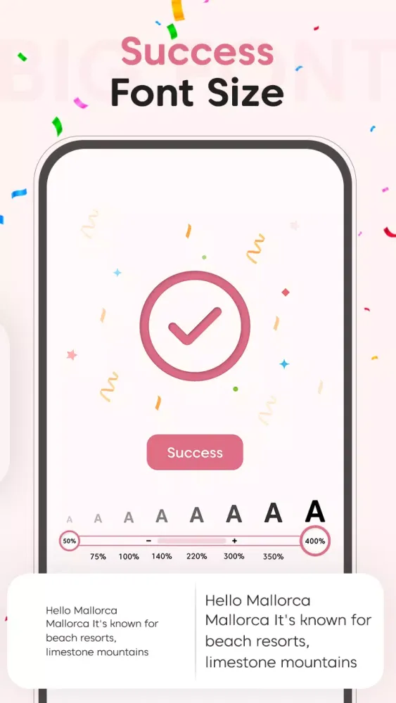 Capturas de pantalla de Big Font