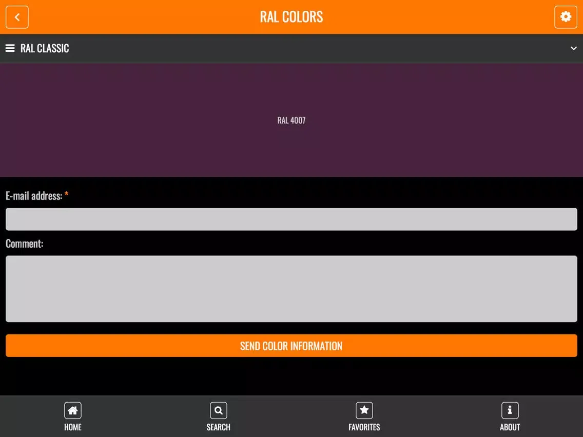 Captures d'écran de RAL colors iPad 