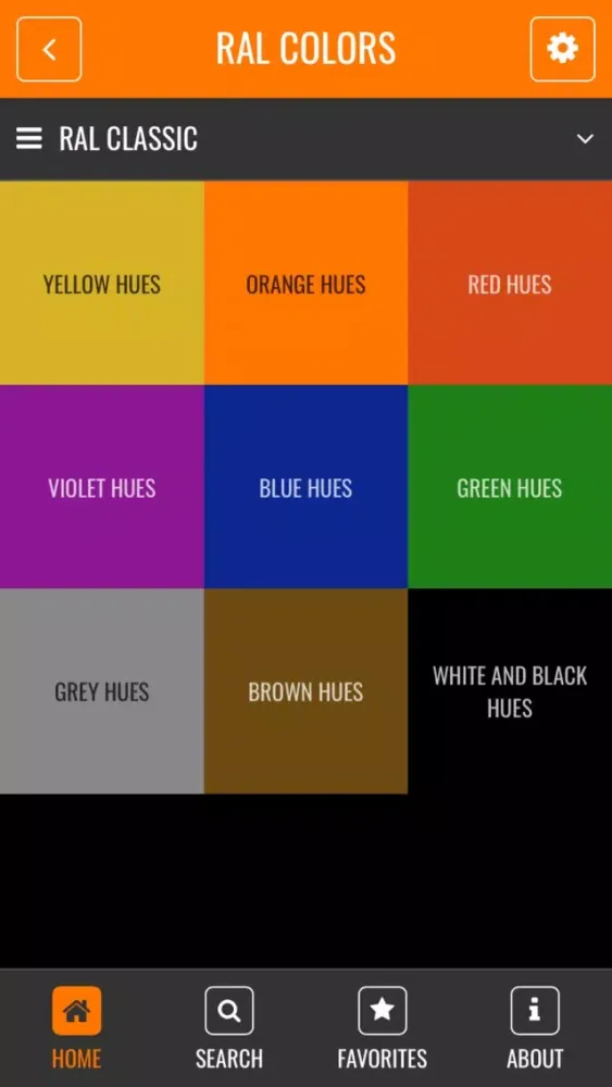 Captures d'écran de RAL colors