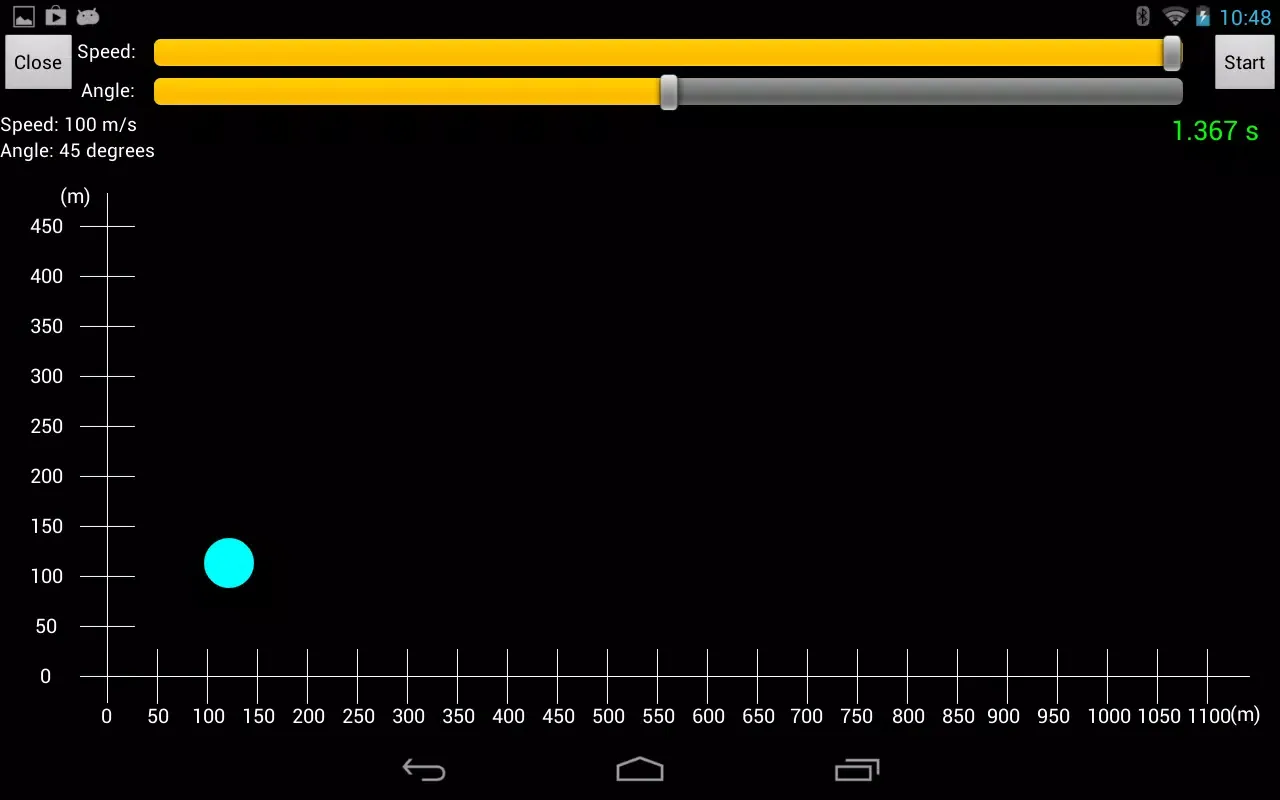 Capturas de pantalla de Projectile Motion Simulation