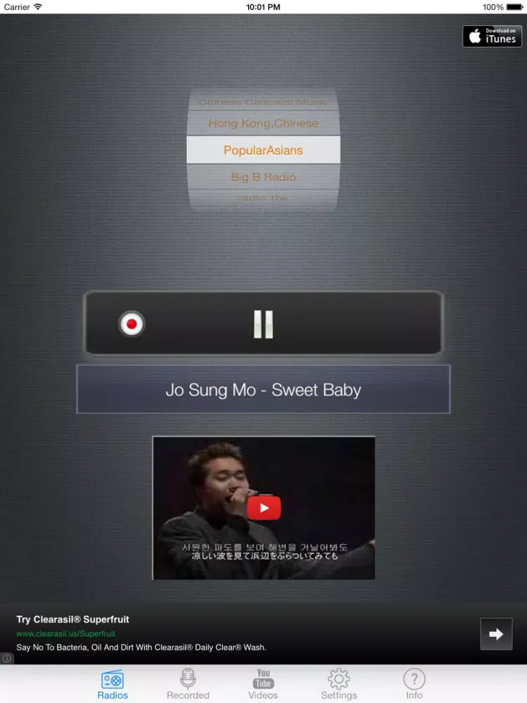Zrzuty ekranu China Radio iPad 